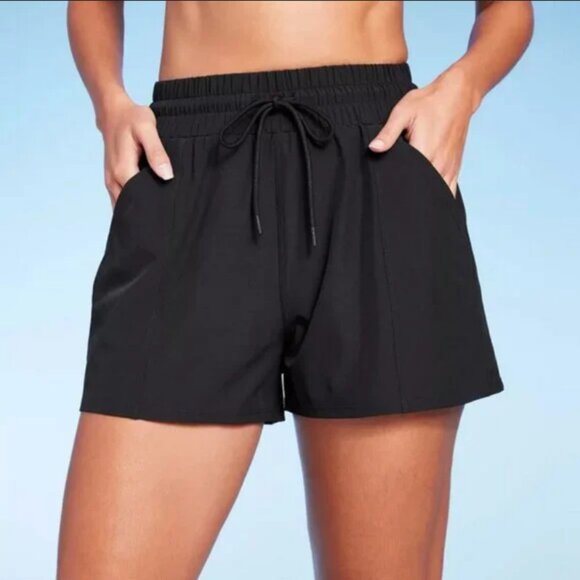 Women's 3" Quick Dry Board Shorts with Pockets - Kona Sol Black XL 16 - Picture 1 of 5